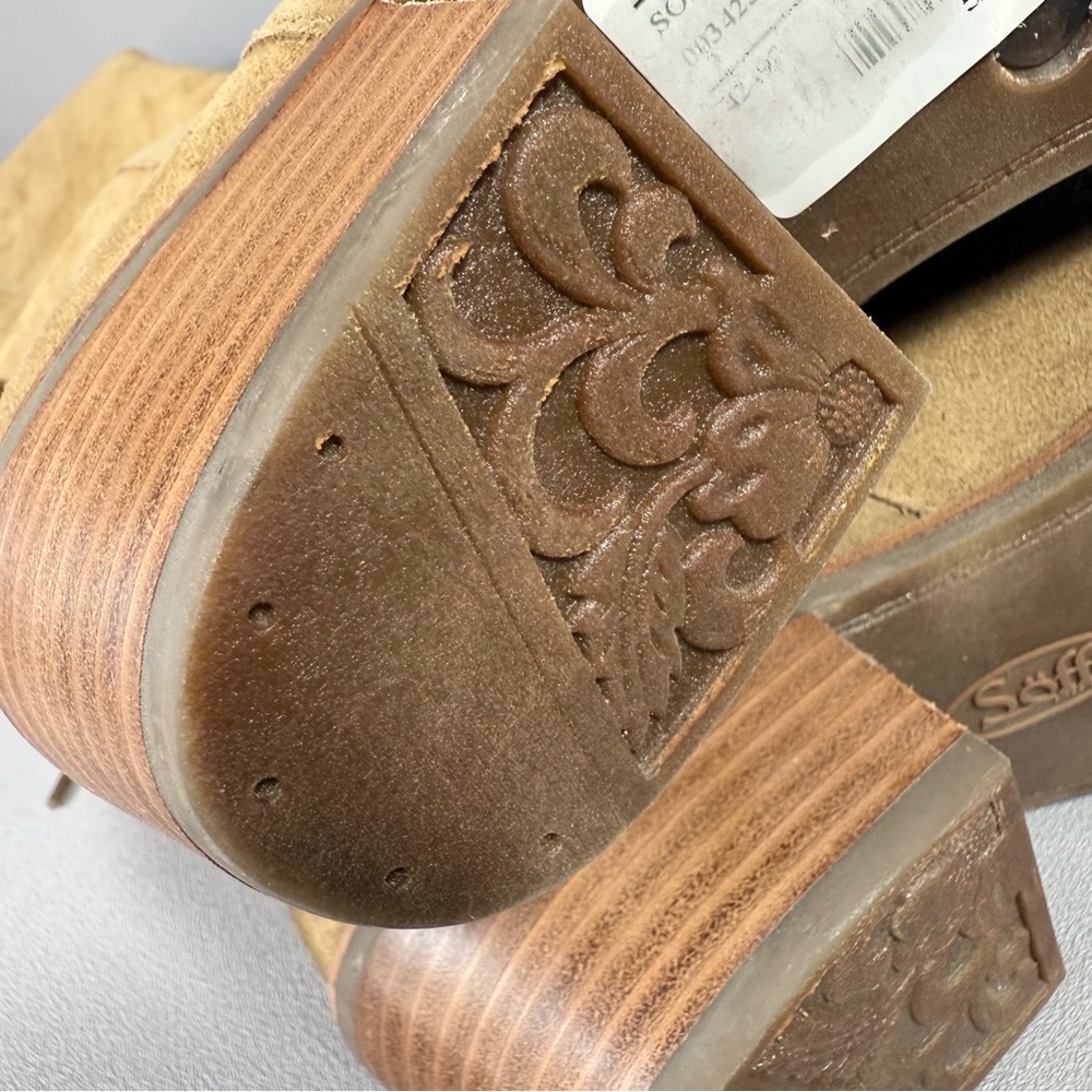 SOFFT Sharnell Tan Distressed Suede Lace-Up Western Inspired Tall Boots - Picture 13 of 15
